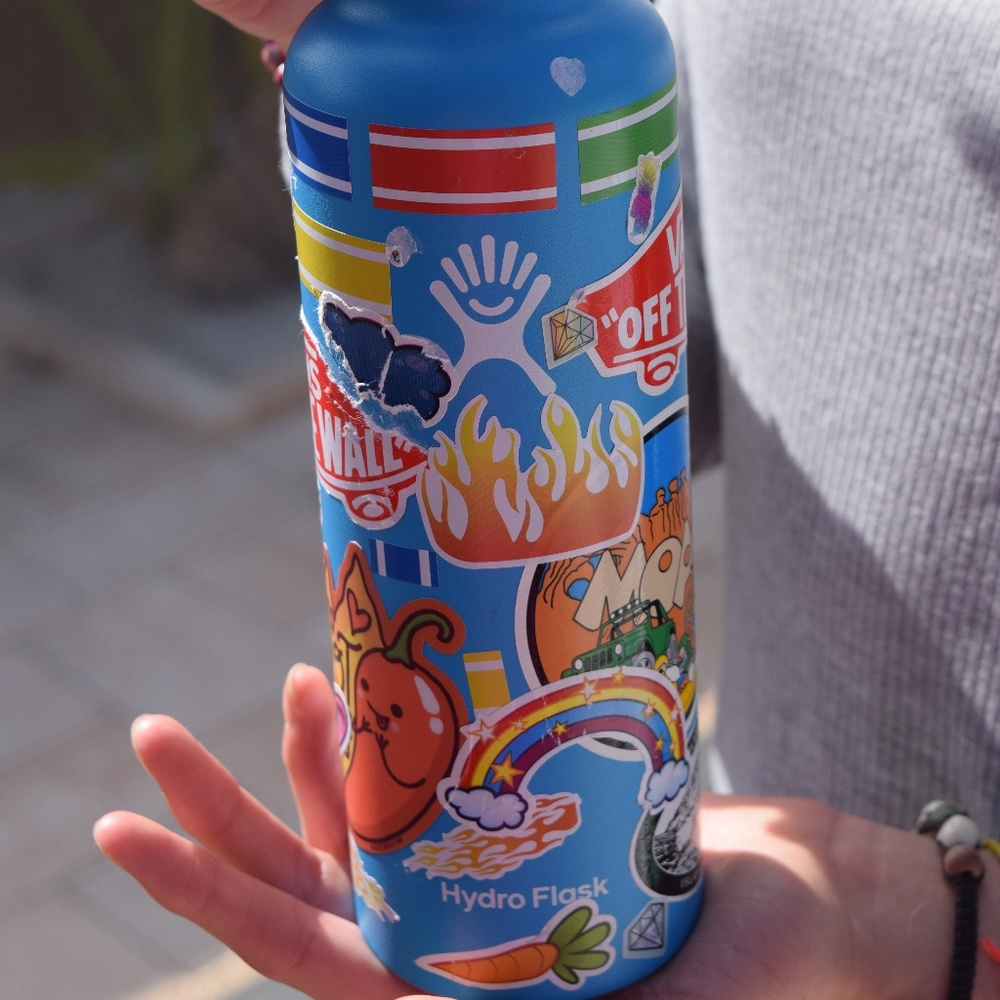 21 oz Hydro Flask with stickers